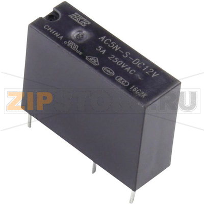 Реле электромагнитное 12 В/DC, 5 А, 1 шт HKE AC5N-S-DC12V 