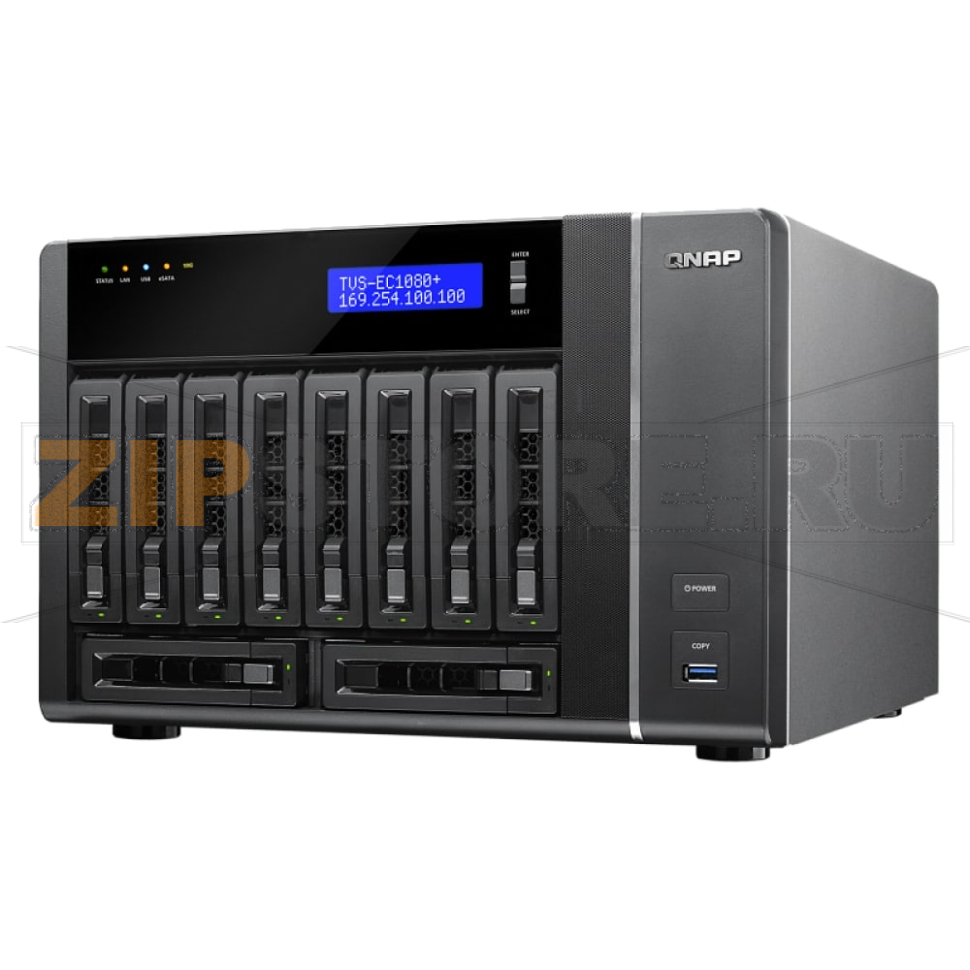 Накопитель сетевой QNAP TVS-EC1080-PLUS 