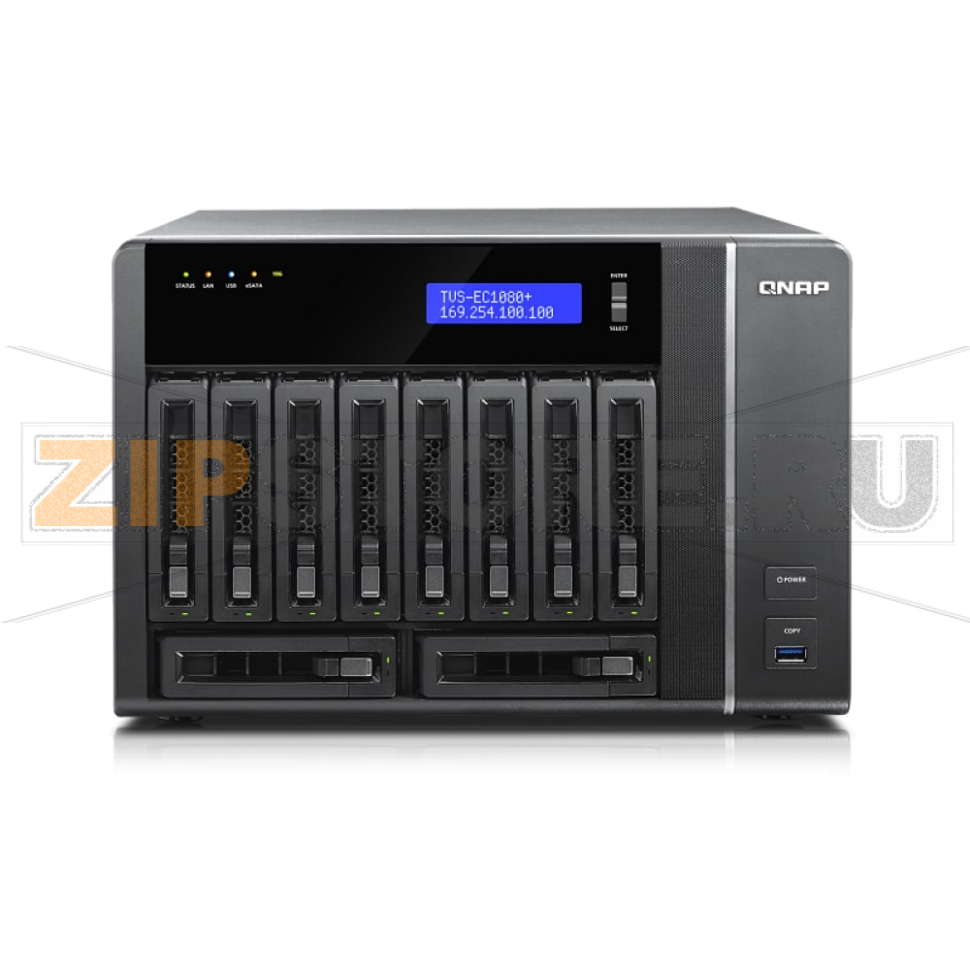 Накопитель сетевой QNAP TVS-EC1080-PLUS 