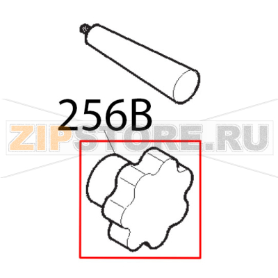 Manopola tir. par. M8, 5 lob blu Sirman Mirra 300 Manopola tir. par. M8, 5 lob blu Sirman Mirra 300Запчасть на деталировке под номером: 256B