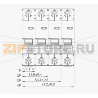 Выключатель нагрузки 63 A, 4 полюса CNC Electric A050021 