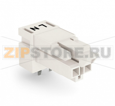 Розетка для печатных плат; угловые; 2-пол.; Код. A; белые Wago 890-822/011-000 Protected against mismating and maintenance-freePush-in CAGE CLAMP® spring pressure connection technology allows solid conductors to be simply pushed into a unit.Low profile with 4.4 mm pole spacing...