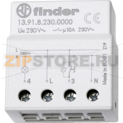 Реле импульсное 230 V (AC), 10 А, 2300 VA Finder 13.91.8.230.0000 
