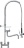 PRE-RINSE UNIT INOX 1140 mm W/TAP