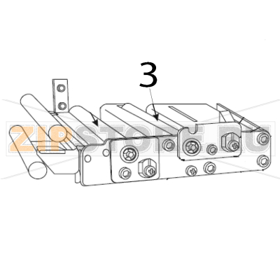 Kit elastomer pinch roller RH and LH Zebra 110PAX4 Kit elastomer pinch roller RH and LH Zebra 110PAX4Запчасть на деталировке под номером: 3