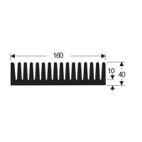 Радиатор 0.85 K/Вт, 160х40х100 мм Fischer Elektronik SK85