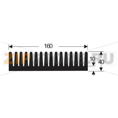 Радиатор 0.85 K/Вт, 160х40х100 мм Fischer Elektronik SK85 