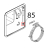 Supporto sonda al cuore con cava per filo inox Unox XV 203G