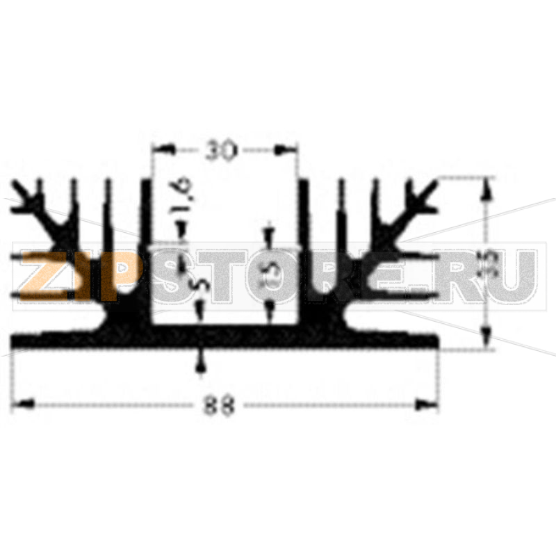 Радиатор 2.8 К/Вт, 37x88x35 мм Fischer Elektronik SK 08 37,5 SA 