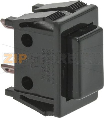 BLACK UNIPOLAR PUSH-BUTTON 5A 250V 