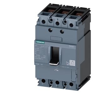 ВЫКЛЮЧАТЕЛЬ В ЛИТОМ КОРПУСЕ 3VA1 IEC ТИПОРАЗМЕР 160 КЛАСС ОТКЛ. СПОСОБНОСТИ  H ICU=70KA @ 415 В 3-ПОЛЮС., ЗАЩИТА ЛИНИИ TM210,  FTFM, IN=125A ЗАЩИТА ОТ ПЕРЕГРУЗКИ IR=125A ФИКСИР. ЗАЩИТА ОТ ТОКА КЗ II=10 X IN ШИННОЕ ПРИСОЕДИНЕНИЕ Siemens 3VA1112-6ED32-0AA0 