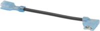 WIRE, JUMPER, 16AWG, BLK, 4IN L, 0.25IN