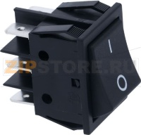 DIVERTER SWITCH DOUBLE-POLE BLACK 16A 25