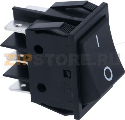 DIVERTER SWITCH DOUBLE-POLE BLACK 16A 25 