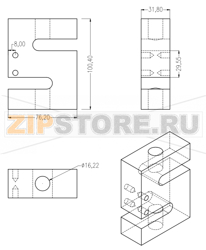 Тензодатчик без узла встройки Keli DEE 10t 
