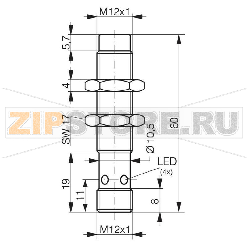 Датчик индуктивный 10-30 В/DC, M12 Contrinex DW-AS-613-M12 