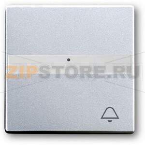 Клавиша выключателя с символом &quot;Звонок&quot;, серебристый алюминий ABB 2CKA001731A4000 