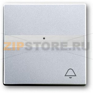 Клавиша выключателя с символом &quot;Звонок&quot;, серебристый алюминий ABB 2CKA001731A4000 