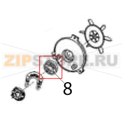 Axle bearing Hurakan HKN-IP10F Axle bearing Hurakan HKN-IP10FЗапчасть на деталировке под номером: 8