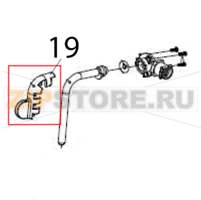 Steam pipe handle Hurakan HKN-ME709 Steam pipe handle Hurakan HKN-ME709Запчасть на деталировке под номером: 19