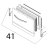 Aluminium handle oven door assy Angelo Po 1G1PE1E