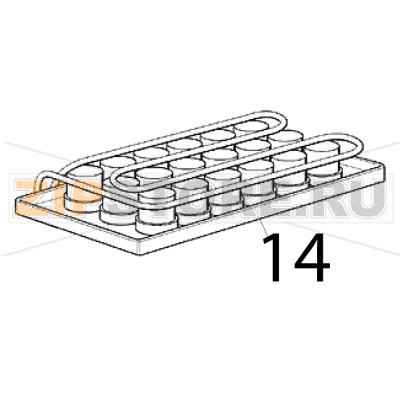 Evaporator assy Scotsman B 31 Evaporator assy Scotsman B 31Запчасть на деталировке под номером: 14