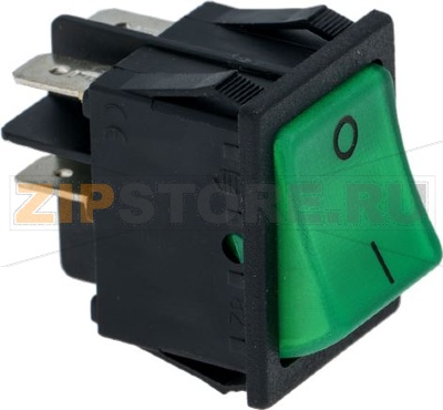 SWITCH GREEN FLUORESCENT 16A 