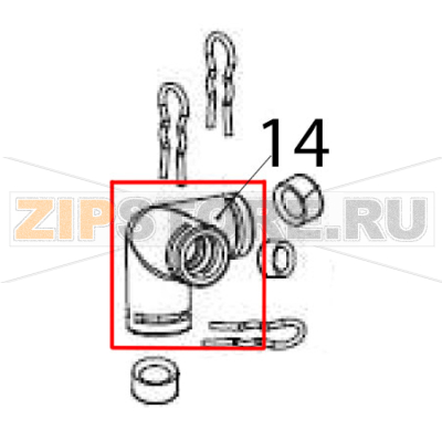 Three joints Hurakan HKN-ME717 Three joints Hurakan HKN-ME717Запчасть на деталировке под номером: 14