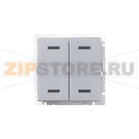 Кнопка нажимная с подсветкой, 4 клавиши, серебристая ABB 2TKA00000914