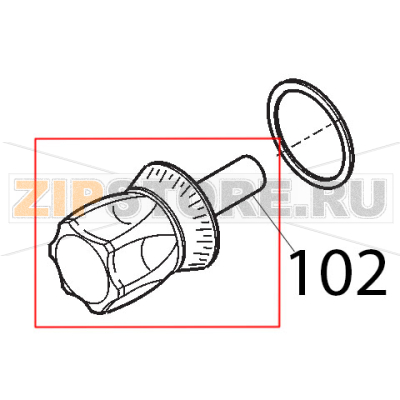 Manopola numer. MRR perno D.12 mm Sirman Mirra 220 Manopola numer. MRR perno D.12 mm Sirman Mirra 220Запчасть на деталировке под номером: 102