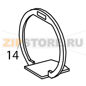 Seal end KitchenAid 5K45SSEWH Seal end KitchenAid 5K45SSEWHЗапчасть на деталировке под номером: 14