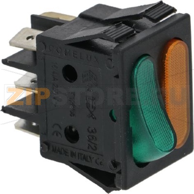 ЗЕЛЕНЫЙ ОДНОПОЛЮСНЫЙ ПЕРЕКЛЮЧАТЕЛЬ РЕЖИМОВ, 16А, 250В 