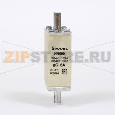 Предохранитель с бойком 6 A, габарит 000, gG Sinvel FNH000S-6 