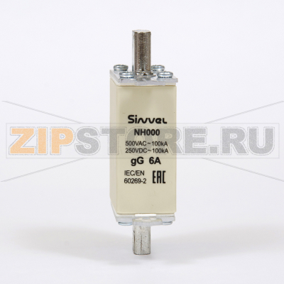 Предохранитель с бойком 6 A, габарит 000, gG Sinvel FNH000S-6 