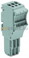 1-проводниковая розетка; 1,5; 3-пол.; 1,50 mm; серые Wago 2020-103