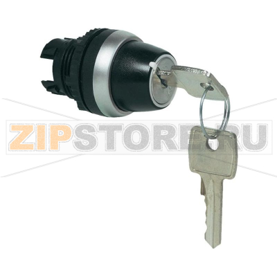 Выключатель с ключом, хромированный, черный, 1x45°, 1 шт Baco L21LA00 