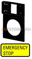 Держатель шильдика с шильдиком аварийный останов Eaton Q25TGE-299