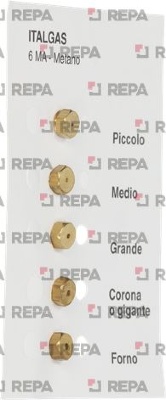 NAT. GAS INJECTORS 6MA ITALGAS KIT 5 PCS 