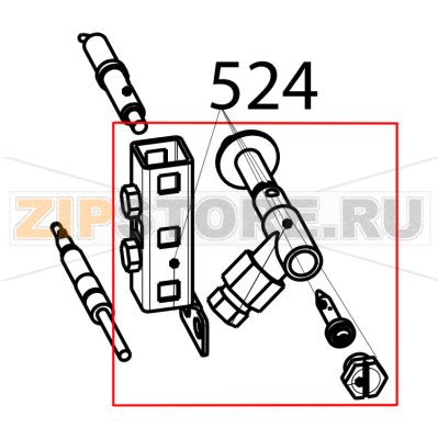 Pilot igniter Tecnoinox PF105GG7 Pilot igniter Tecnoinox PF105GG7Запчасть на деталировке под номером: 524