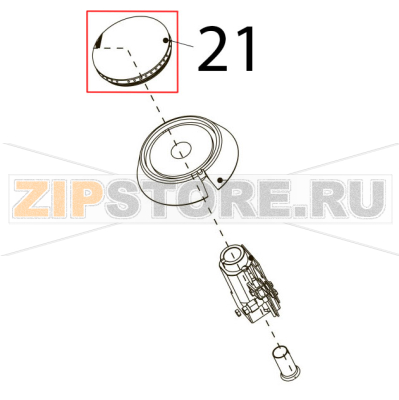 Burner cover 5.5 KW Tecnoinox PC105G7 Burner cover 5.5 KW Tecnoinox PC105G7Запчасть на деталировке под номером: 21