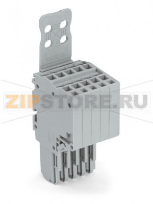 2-проводная розетка; Пластина разгрузки натяжения; 1,5; 5-пол.; 1,50 mm; серые Wago 2020-205/133-000 