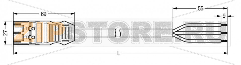 pre-assembled connecting cable; Eca; Plug/open-ended; 3-pole; Cod. B; 5 m; 1,50 mm; gray Wago 771-9993/206-503 Protected against mismating and maintenance-freeAdditional variable coding is possible.Components can be clearly printed on and color-coded to meet custom requirements....
