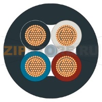 Energy cable, 4-core power line, stranded wire, 4x 1.5 mm2, trailable Delivery unit: max. 1000 m, minimum order 20 m Sold by the meter Siemens 6XV1801-2B