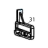Print frame lock handle Godex RT200