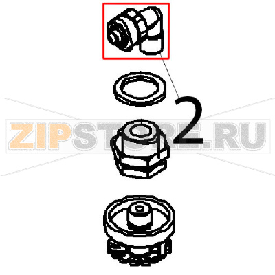 Raccordo a 90 °C Angelo Po FX101G2 Raccordo a 90 °C Angelo Po FX101G2Запчасть на деталировке под номером: 2