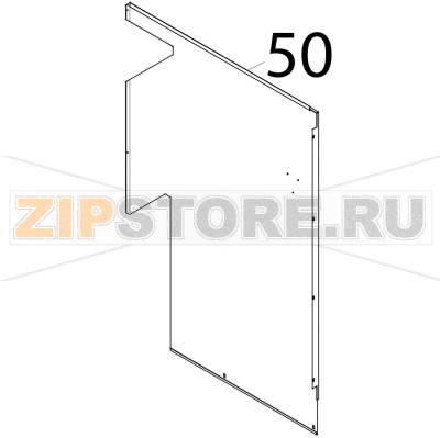 Fianco destro inox Tecnoeka KF 1010 A UD Fianco destro inox Tecnoeka KF 1010 A UDЗапчасть на деталировке под номером: 50