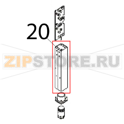 Assembly up right Angelo Po FM1221E1 Assembly up right Angelo Po FM1221E1Запчасть на деталировке под номером: 20