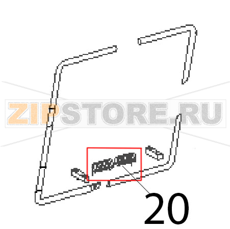 Пружина Roller Grill Majestic Пружина Ø: 21x125 мм Roller Grill MajesticЗапчасть на деталировке под номером: 20