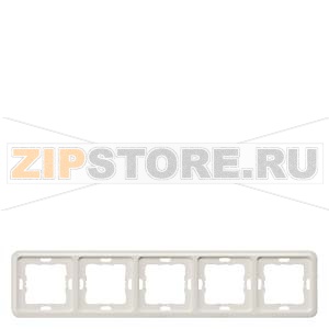 DELTA PROFIL ТИТАНОВО-БЕЛЫЙ РАМКА 5-МЕСТНАЯ С ПРЯМЫМИ УГЛАМИ 364X80MM Siemens 5TG1815 