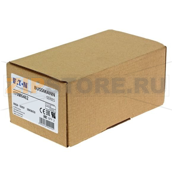 Предохранитель, 800 A, AC 690 В, 200 кА, size 3, aR, IEC UL Eaton FUSE 800A 690V 3BKN/50 AR UC 